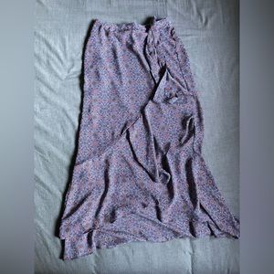 Beautiful Asymmetrical Skirt with small Flower Print